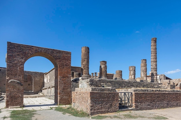 The ruins of the ancient city of Pompeii