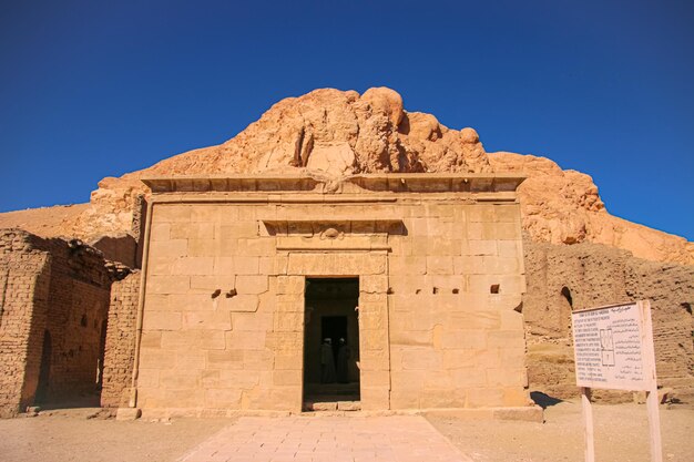 Ruins of ancient Deir elMedina one of the group of Theban necropolises