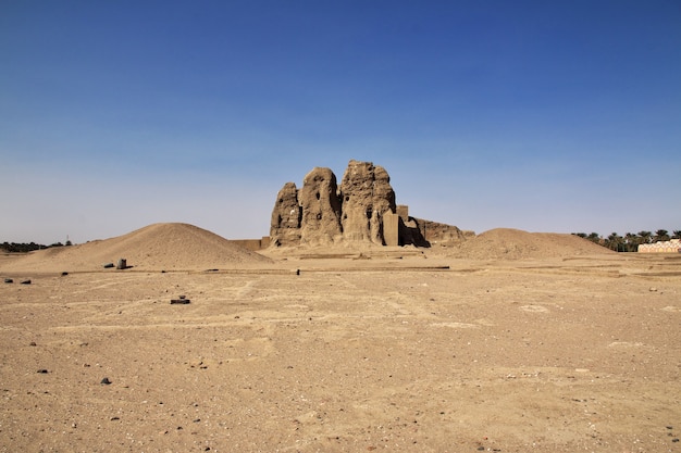 Ruins of ancient Egyptian temple in Sesebi, Sudan