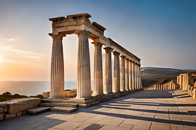 The ruins of the ancient greek city of athens