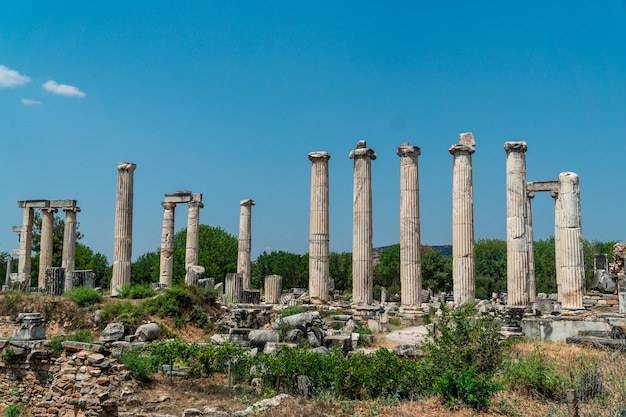 Ruins of aphrodisia in turkey after the passage of time