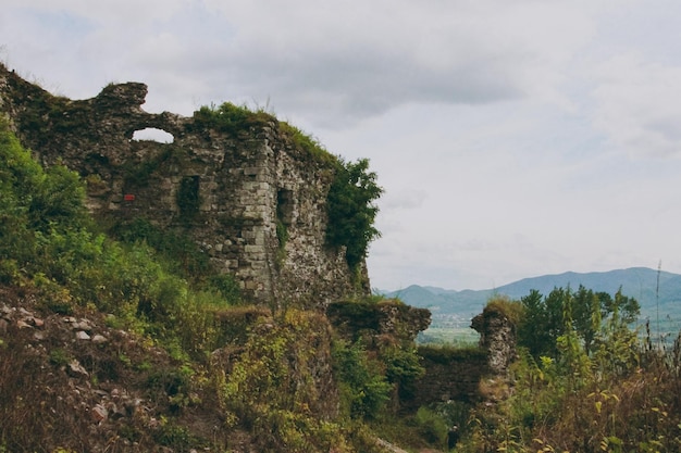 Ruins of a building on the mountain