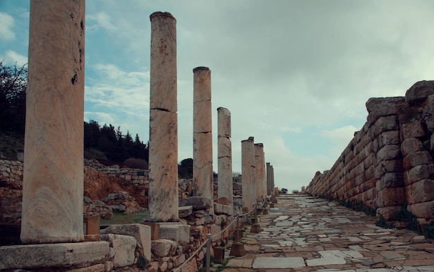 Ruins of the Ephesus is an ancient city in the Turkish Aegean region destroyed by an earthquake