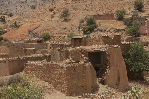 Ruins of houses