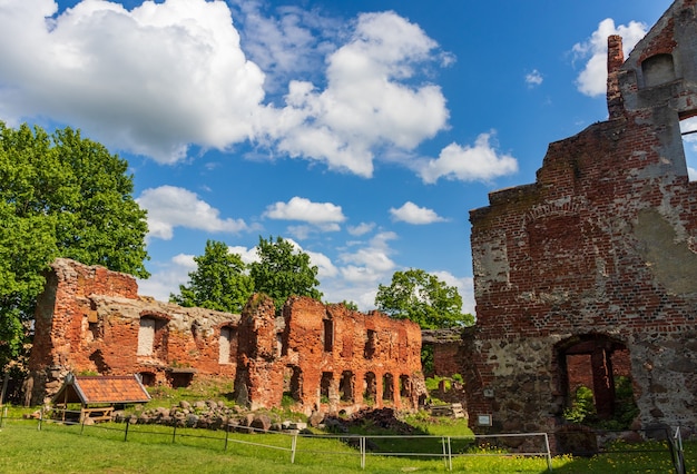 Ruins of insterburg castle in chernyakhovsk russia