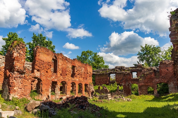 Ruins of insterburg castle in chernyakhovsk russia