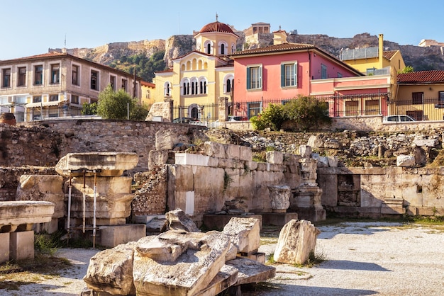 ハドリアヌス アテネ ギリシャの図書館の遺跡