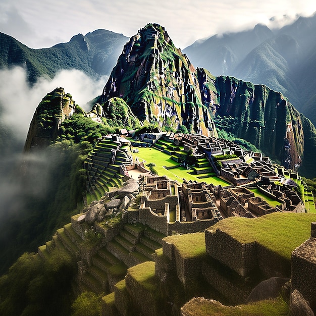 Photo ruins of machu picchu