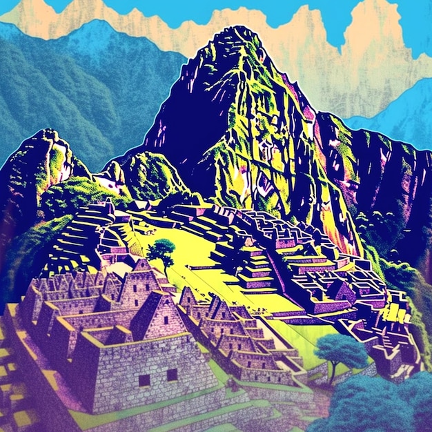 Photo ruins of machu picchu