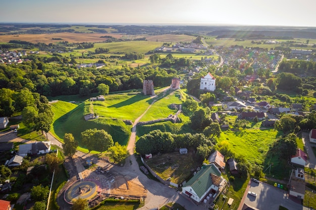 Ruins of medieval castle in Navahrudak, Belarus