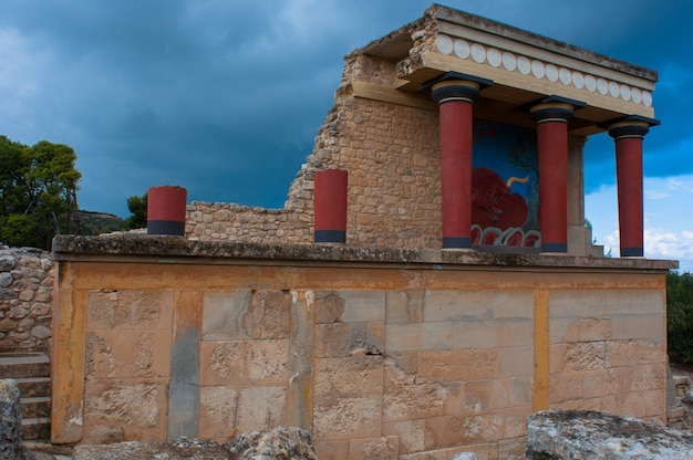 Ruins of the Minotaur's Labyrinth on Crete.