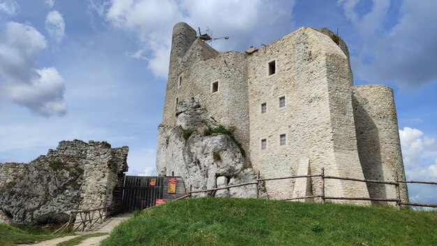 The ruins of the Mirow Castle in Poland