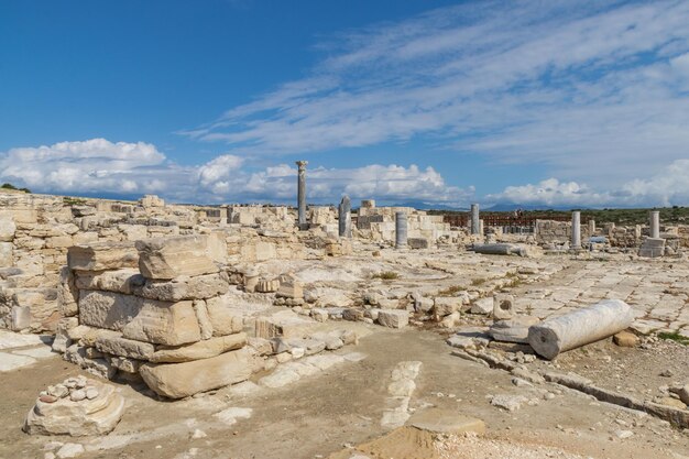 사진 고대 도시 키프로스 쿠리온 의 폐허