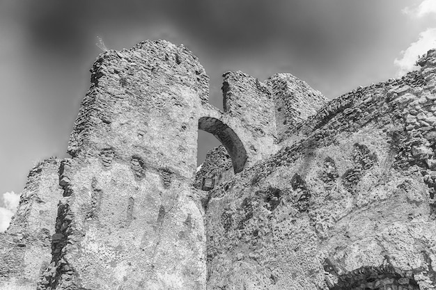 Ruins of an old castle in south of Italy