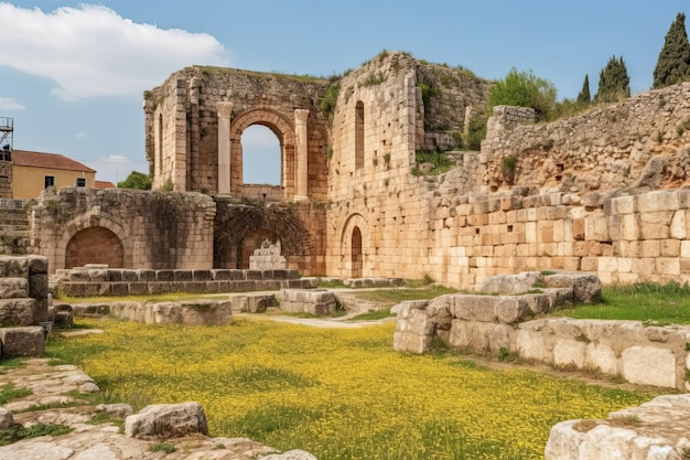 Руины старого города агия пелопоннес