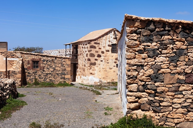 Ruins of an old house in the village of Fuerteventura, Spain