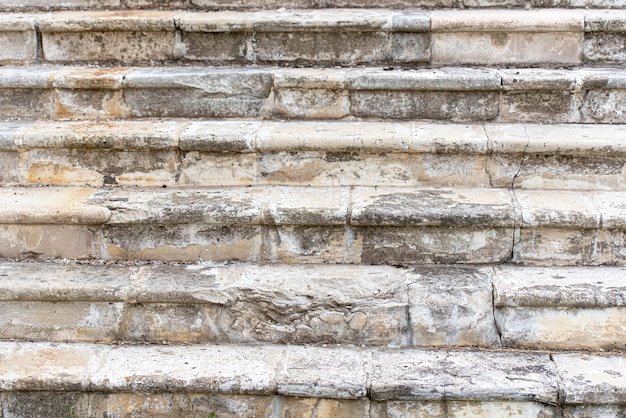 Ruins of an old stone stairs