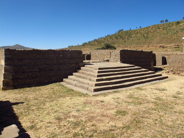 Ruins of palace in Axum city, Ethiopia