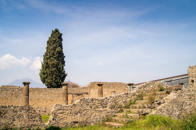 Ruins of Pompeii in March, Italy