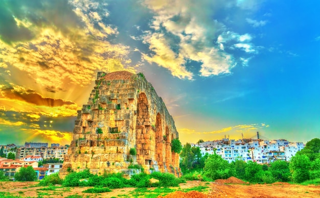 Ruins of a roman aqueduct in Constantine, Algeria