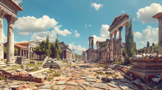 The ruins of a roman city