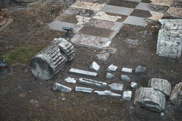 The ruins of the Roman empire at the Forum of Augustus in Rome