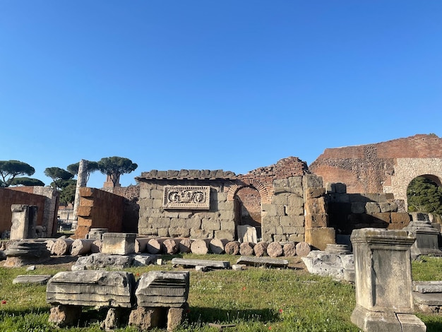 Ruins of the Roman Forum in Rome, Italy