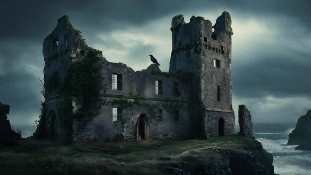 The ruins of slains castle