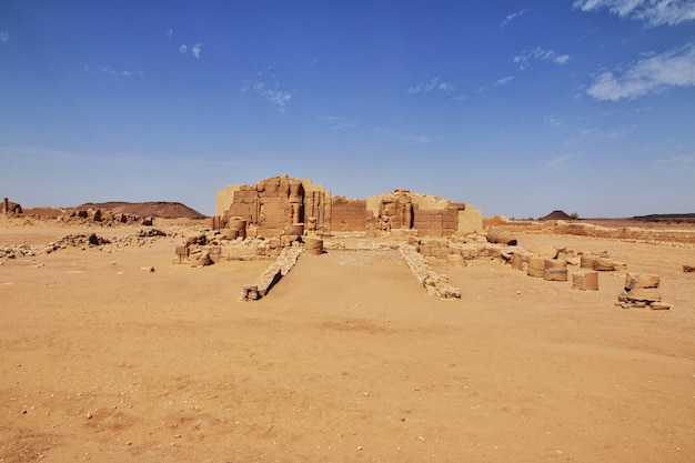 ruins of the temple in Sahara desert of the Sudan