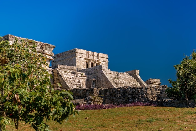 Ruins of tulum on the caribbean coast mexico