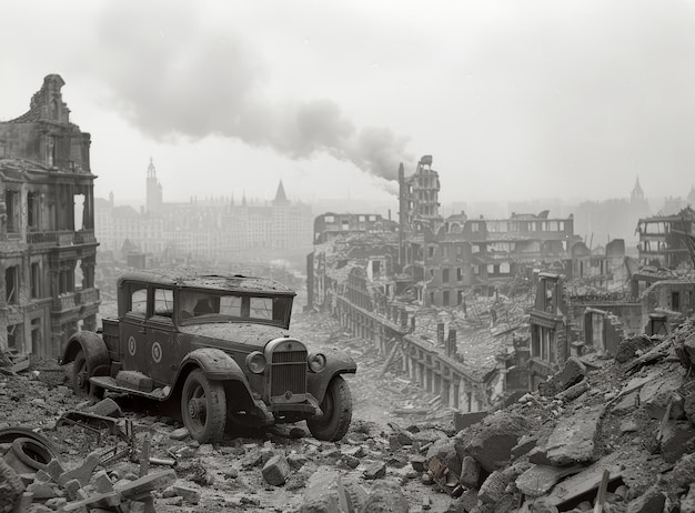 Photo ruins of warsaw after the warsaw uprising poland 1944