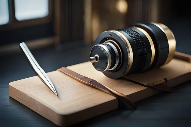 A ruler is on a cutting board with a knife