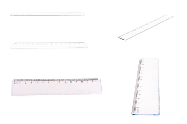 白い背景で隔離定規