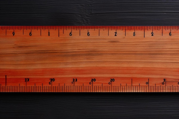 Photo a ruler with a wooden ruler that says 