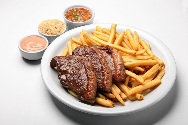 Rump steak french fries