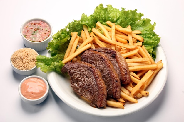 Rump steak french fries