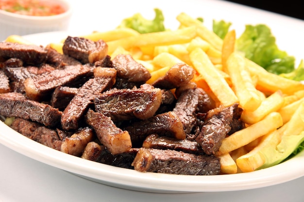 Rump steak french fries