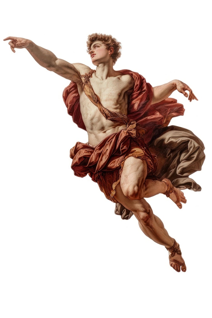 Foto run art stijl man
