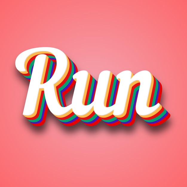 Run Text Effect Photo Image Cool