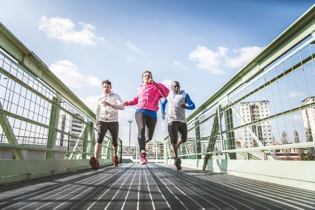 Runners on street