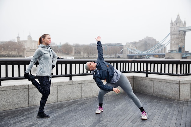 Runners training for marathon