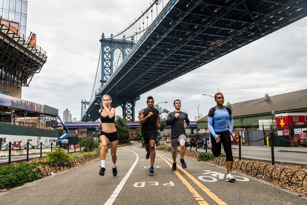 Runners training in New York