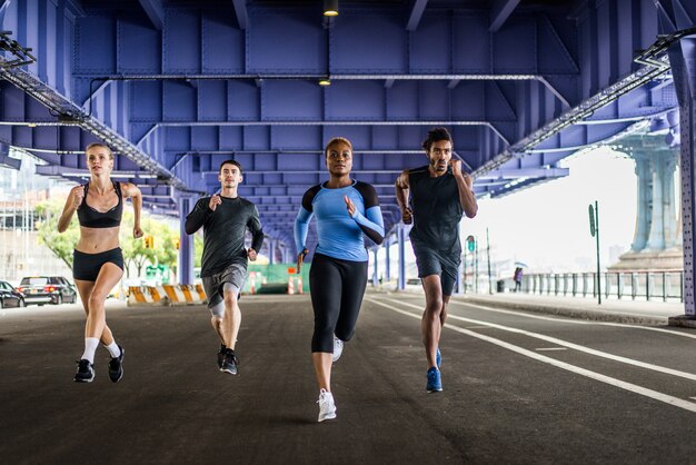 Runners training in New York