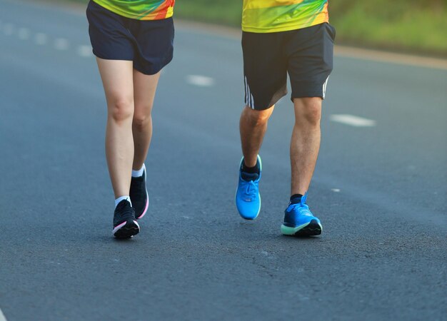 Photo runners while running compete to find the winner