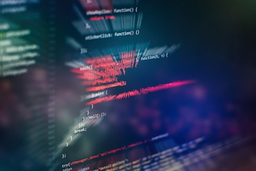 Premium Photo | Running computer data / www programming. coding script ...