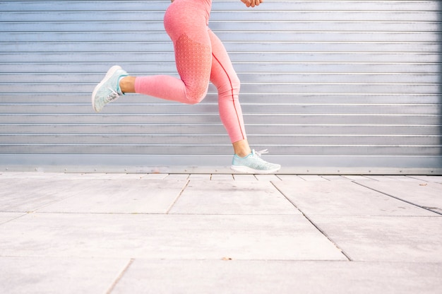 Running girl in the street