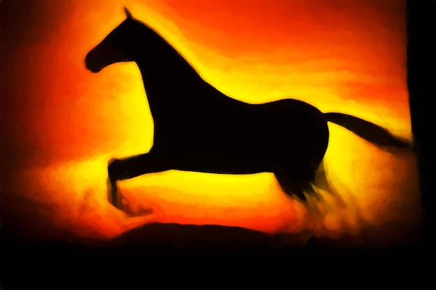 Бегущая лошадь иллюстрации фона hd