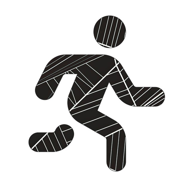 running icon photo with abstract texture dark modern