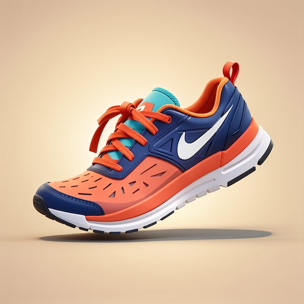 Running shoes cartoon illustration flat cartoon style