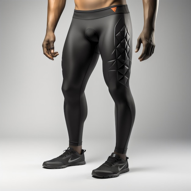 Running tights mockup geïsoleerd op witte achtergrond generatieve ai